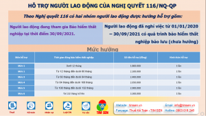 Ho tro NLD 300x169 - NGHỊ QUYẾT 116 HỖ TRỢ NGƯỜI LAO ĐỘNG TRONG MÙA COVID