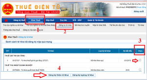Kê khai thuế trực tiếp trên Thuế điện tử