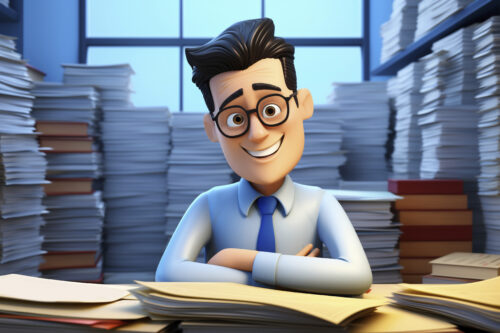 3d cartoon portrait person practicing law related profession 500x333 - Công văn 1902/CT-CĐS của Cục thuế cảnh báo hành vi sử dụng hai hệ thống sổ kế toán